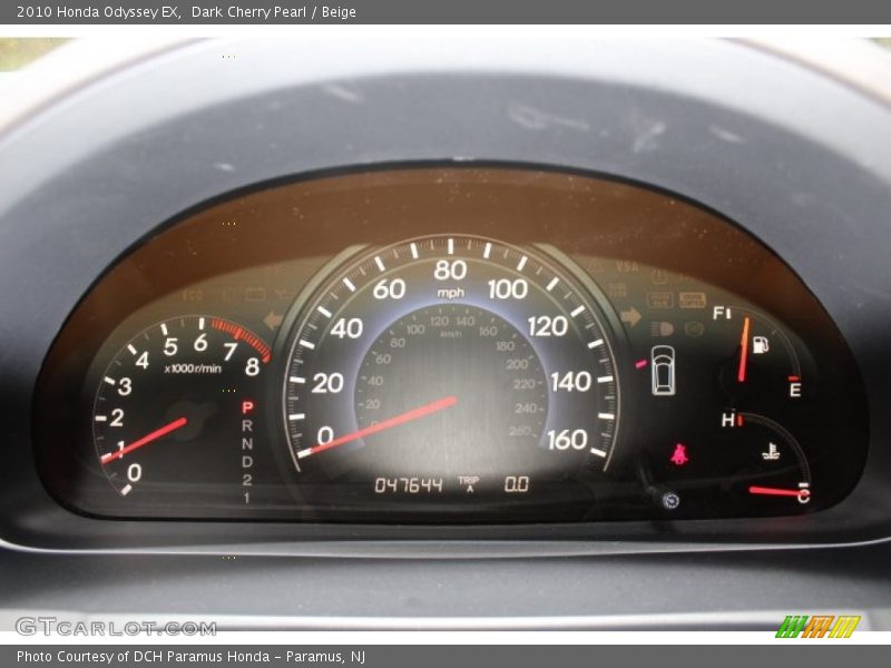 Dark Cherry Pearl / Beige 2010 Honda Odyssey EX