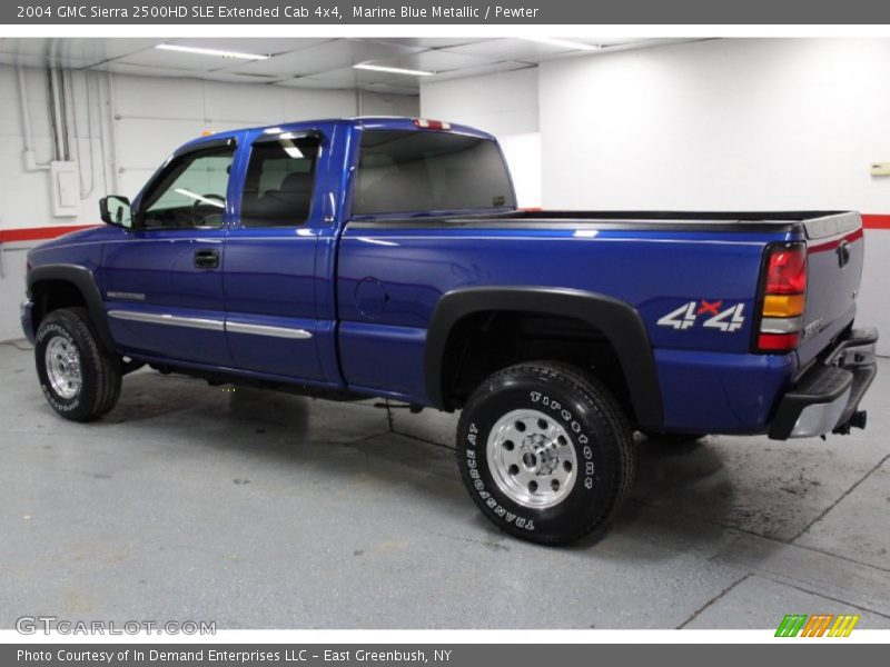 Marine Blue Metallic / Pewter 2004 GMC Sierra 2500HD SLE Extended Cab 4x4