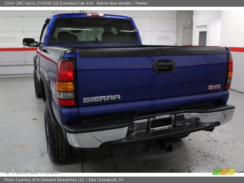 Marine Blue Metallic / Pewter 2004 GMC Sierra 2500HD SLE Extended Cab 4x4