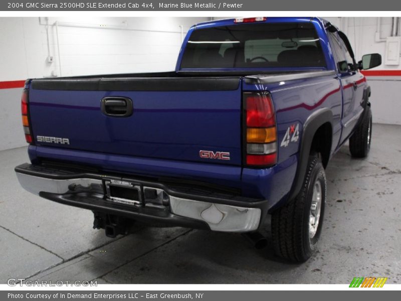 Marine Blue Metallic / Pewter 2004 GMC Sierra 2500HD SLE Extended Cab 4x4