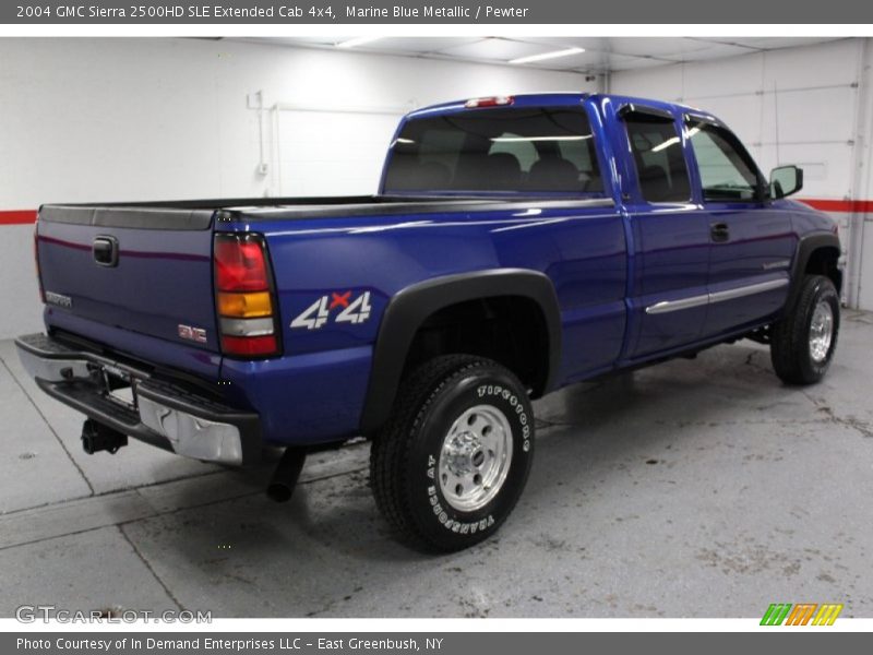 Marine Blue Metallic / Pewter 2004 GMC Sierra 2500HD SLE Extended Cab 4x4