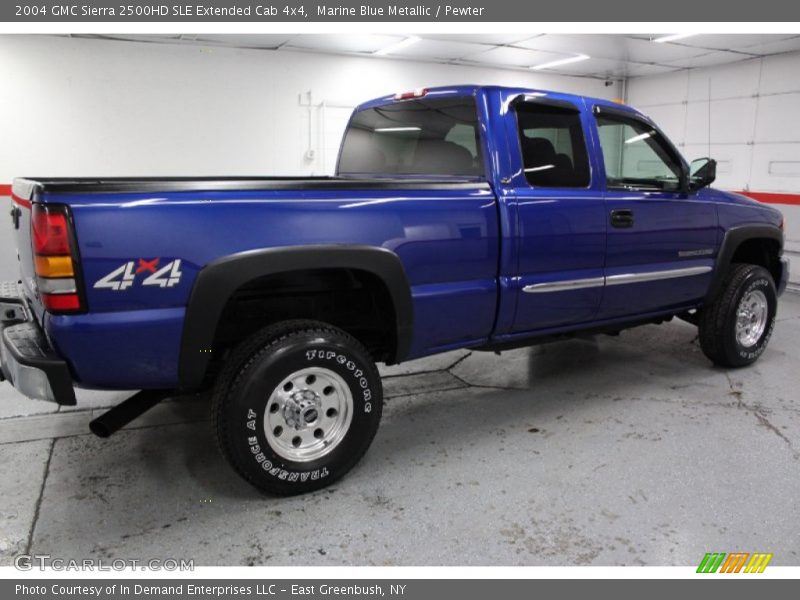 Marine Blue Metallic / Pewter 2004 GMC Sierra 2500HD SLE Extended Cab 4x4