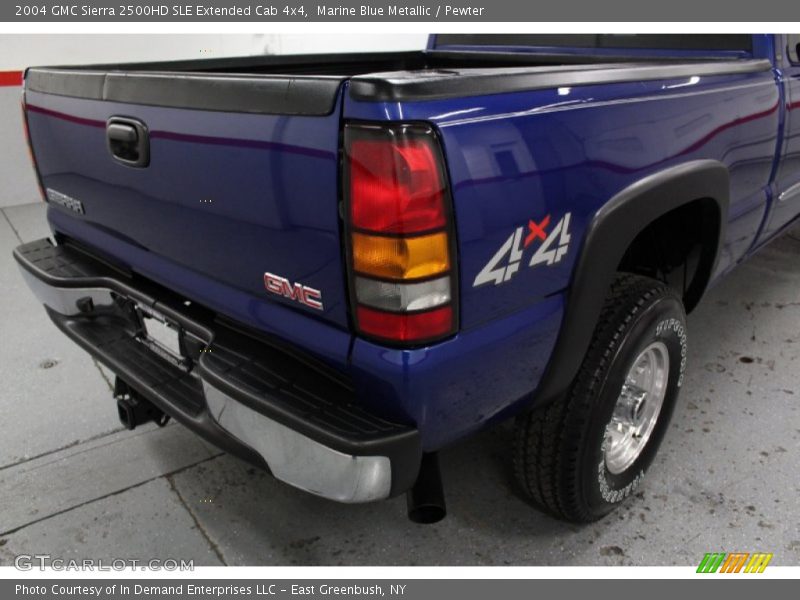 Marine Blue Metallic / Pewter 2004 GMC Sierra 2500HD SLE Extended Cab 4x4