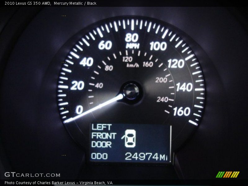 Mercury Metallic / Black 2010 Lexus GS 350 AWD