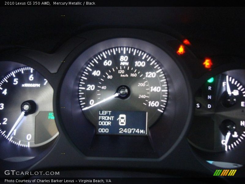 Mercury Metallic / Black 2010 Lexus GS 350 AWD