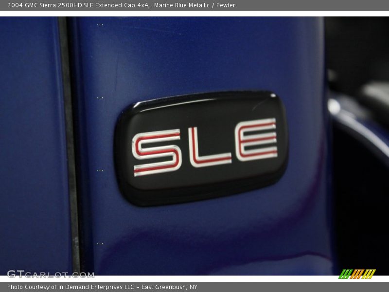 Marine Blue Metallic / Pewter 2004 GMC Sierra 2500HD SLE Extended Cab 4x4