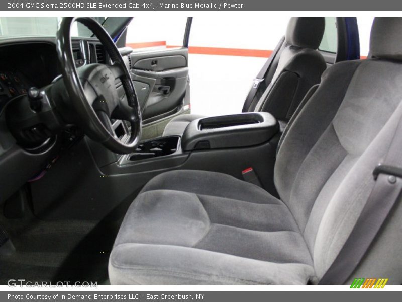 Marine Blue Metallic / Pewter 2004 GMC Sierra 2500HD SLE Extended Cab 4x4