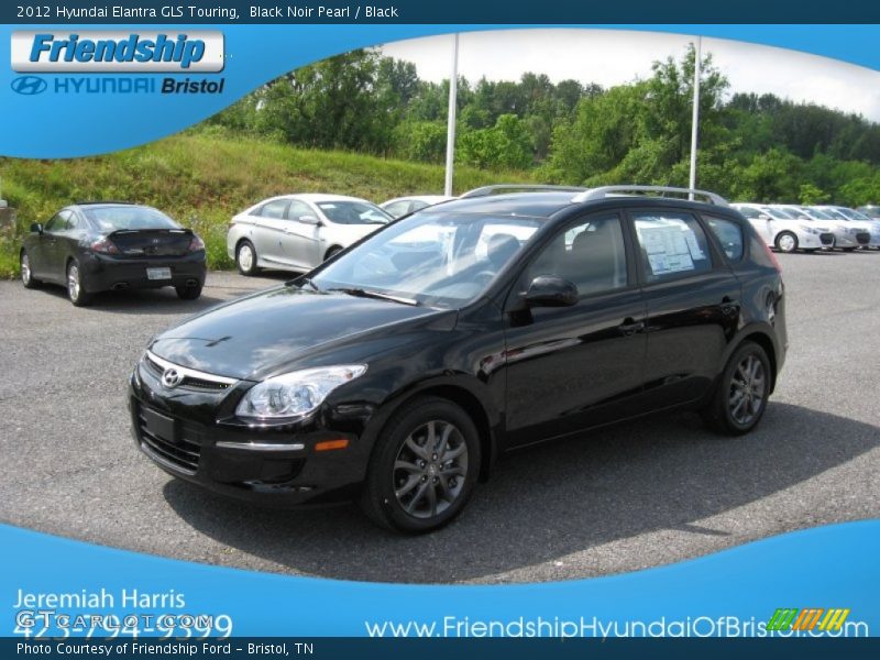 Black Noir Pearl / Black 2012 Hyundai Elantra GLS Touring