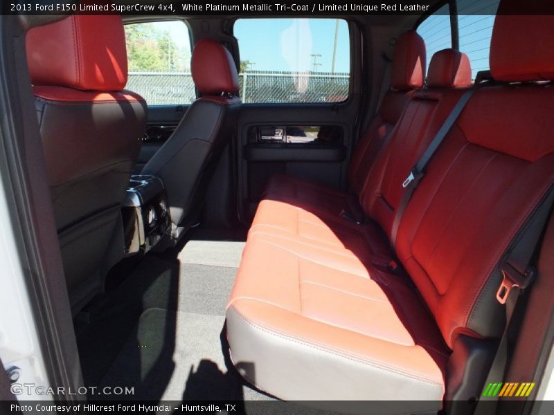 White Platinum Metallic Tri-Coat / Limited Unique Red Leather 2013 Ford F150 Limited SuperCrew 4x4