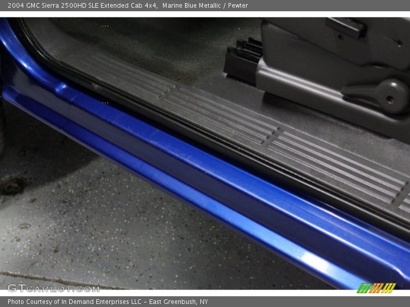 Marine Blue Metallic / Pewter 2004 GMC Sierra 2500HD SLE Extended Cab 4x4