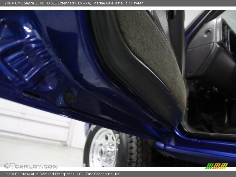 Marine Blue Metallic / Pewter 2004 GMC Sierra 2500HD SLE Extended Cab 4x4