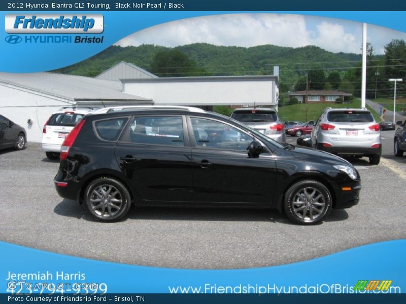 Black Noir Pearl / Black 2012 Hyundai Elantra GLS Touring