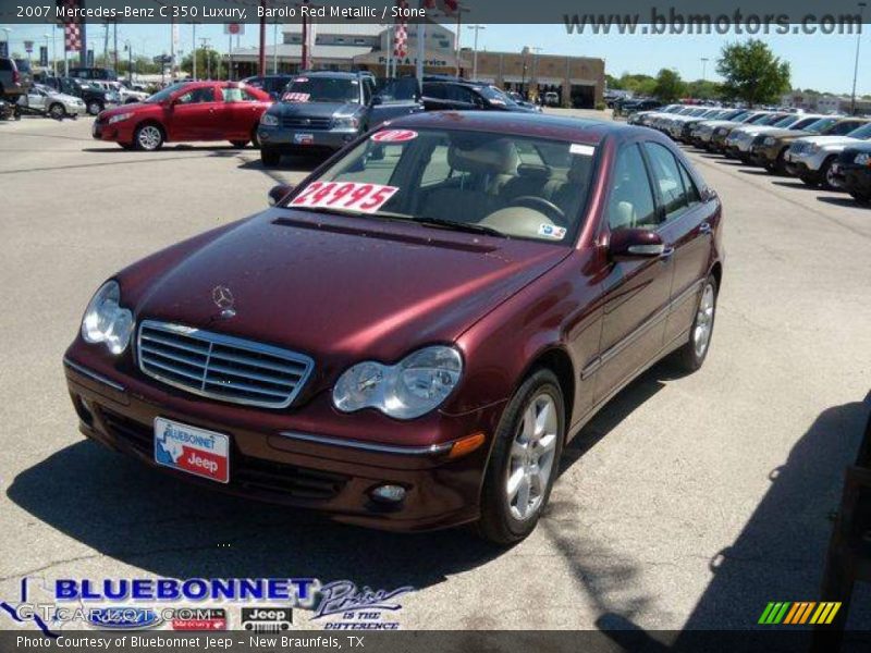 Barolo Red Metallic / Stone 2007 Mercedes-Benz C 350 Luxury