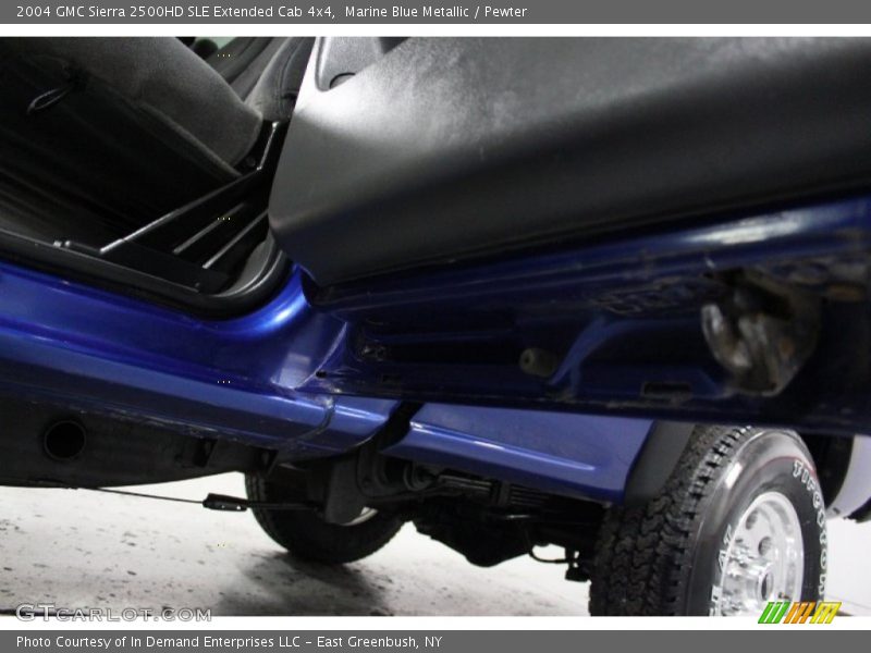 Marine Blue Metallic / Pewter 2004 GMC Sierra 2500HD SLE Extended Cab 4x4