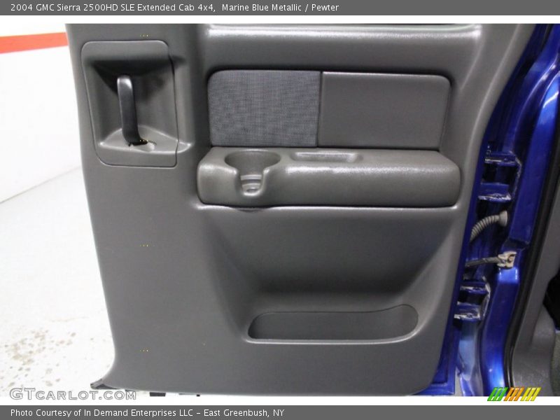 Marine Blue Metallic / Pewter 2004 GMC Sierra 2500HD SLE Extended Cab 4x4