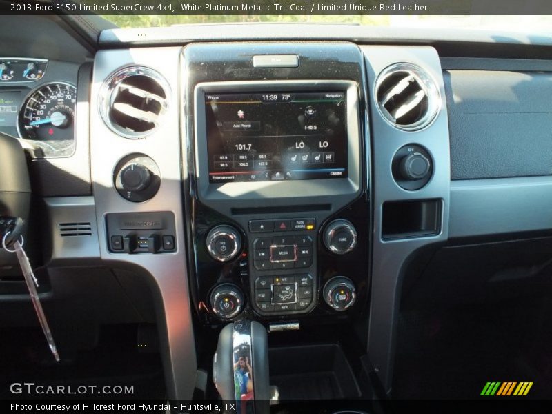 White Platinum Metallic Tri-Coat / Limited Unique Red Leather 2013 Ford F150 Limited SuperCrew 4x4