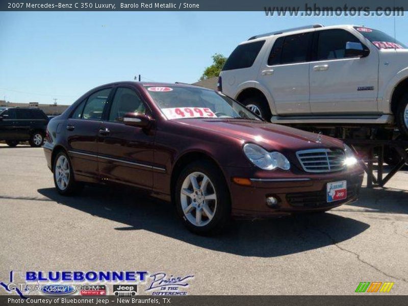 Barolo Red Metallic / Stone 2007 Mercedes-Benz C 350 Luxury