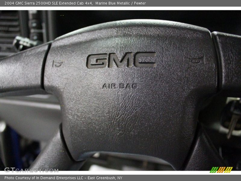 Marine Blue Metallic / Pewter 2004 GMC Sierra 2500HD SLE Extended Cab 4x4