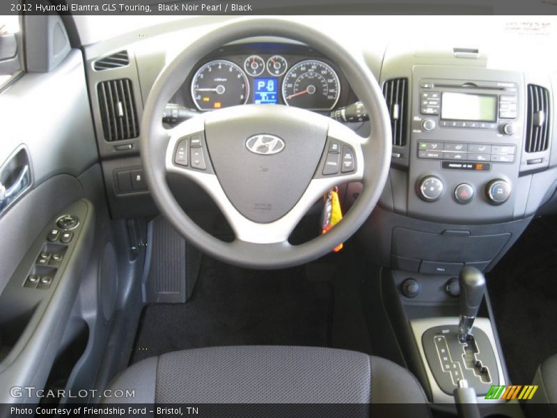 Black Noir Pearl / Black 2012 Hyundai Elantra GLS Touring