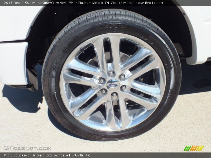 White Platinum Metallic Tri-Coat / Limited Unique Red Leather 2013 Ford F150 Limited SuperCrew 4x4