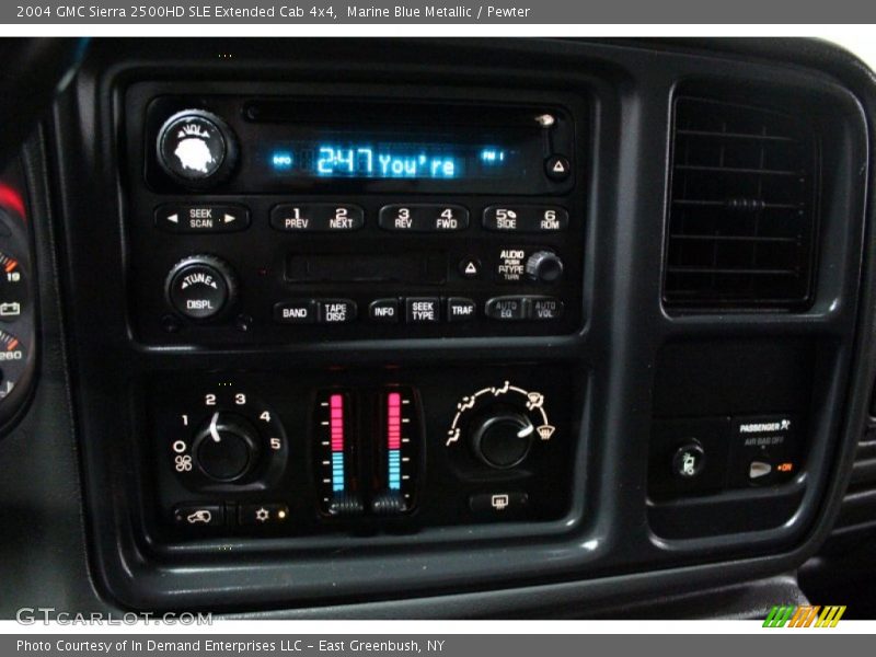 Marine Blue Metallic / Pewter 2004 GMC Sierra 2500HD SLE Extended Cab 4x4
