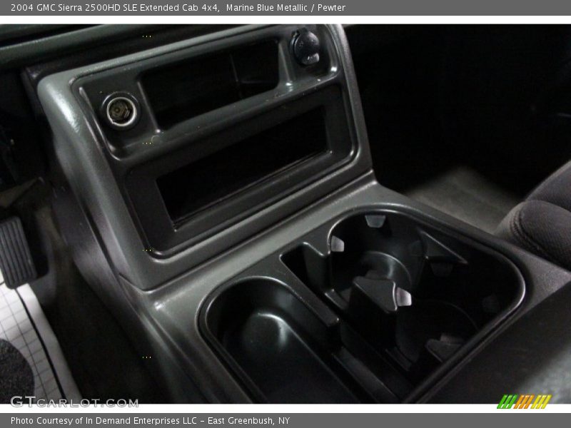 Marine Blue Metallic / Pewter 2004 GMC Sierra 2500HD SLE Extended Cab 4x4