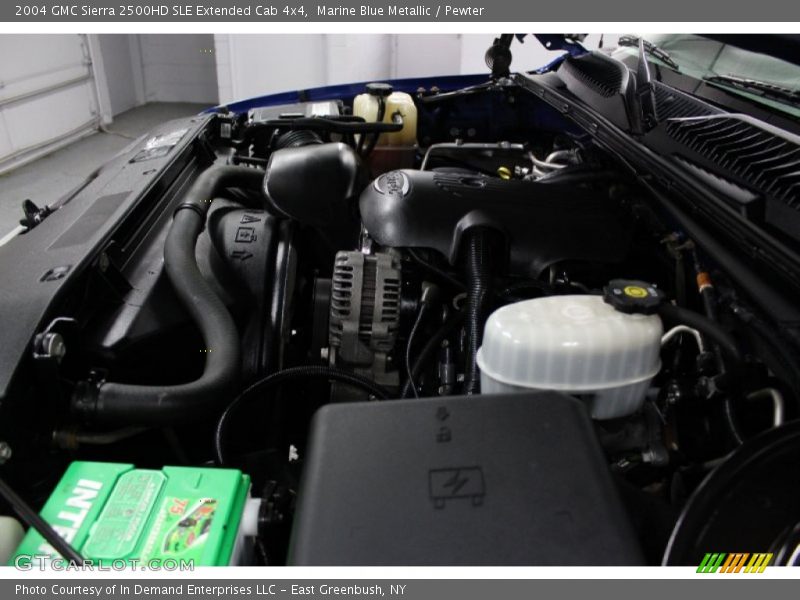 Marine Blue Metallic / Pewter 2004 GMC Sierra 2500HD SLE Extended Cab 4x4