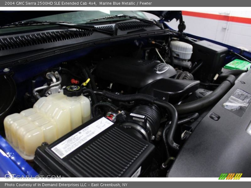 Marine Blue Metallic / Pewter 2004 GMC Sierra 2500HD SLE Extended Cab 4x4
