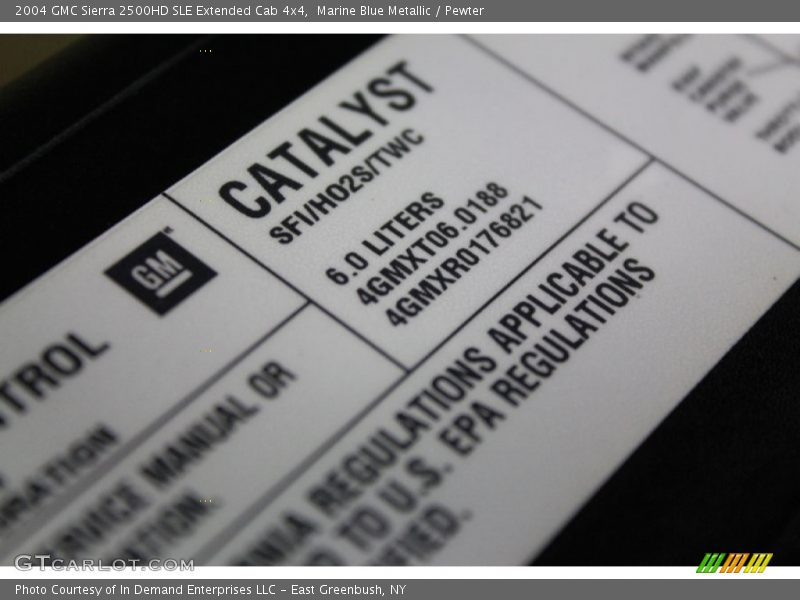 Marine Blue Metallic / Pewter 2004 GMC Sierra 2500HD SLE Extended Cab 4x4