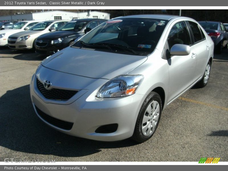 Classic Silver Metallic / Dark Gray 2012 Toyota Yaris Sedan