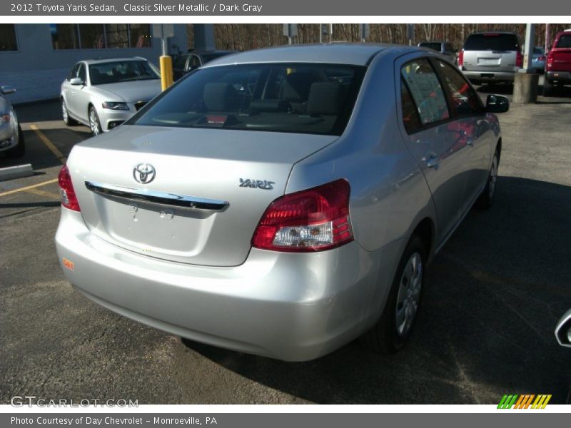 Classic Silver Metallic / Dark Gray 2012 Toyota Yaris Sedan