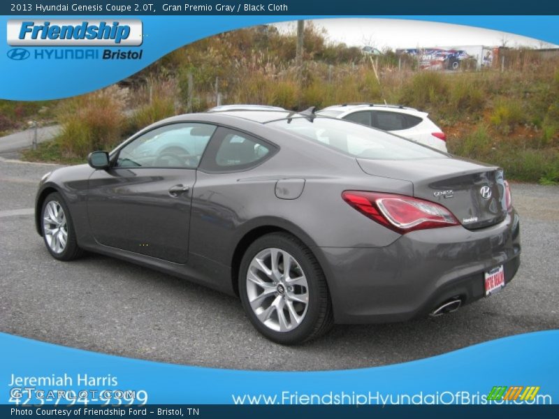 Gran Premio Gray / Black Cloth 2013 Hyundai Genesis Coupe 2.0T