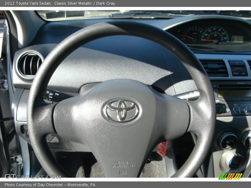 Classic Silver Metallic / Dark Gray 2012 Toyota Yaris Sedan
