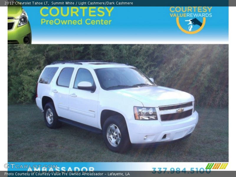 Summit White / Light Cashmere/Dark Cashmere 2012 Chevrolet Tahoe LT
