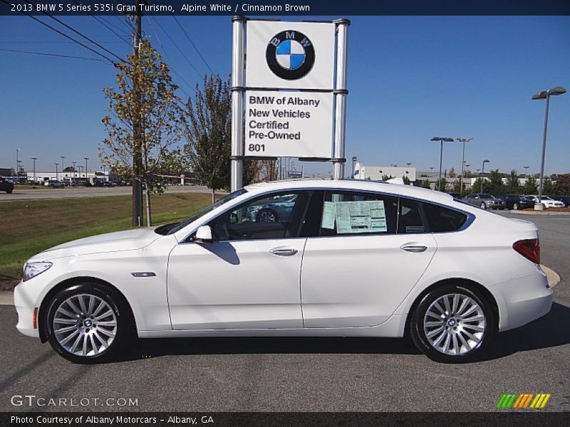 Alpine White / Cinnamon Brown 2013 BMW 5 Series 535i Gran Turismo