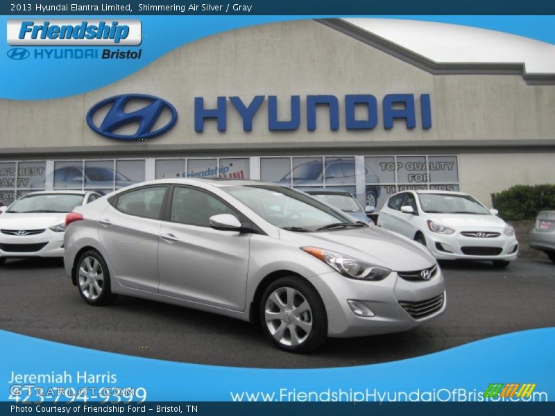 Shimmering Air Silver / Gray 2013 Hyundai Elantra Limited