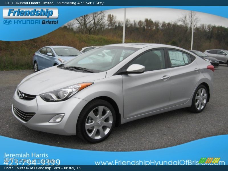Shimmering Air Silver / Gray 2013 Hyundai Elantra Limited