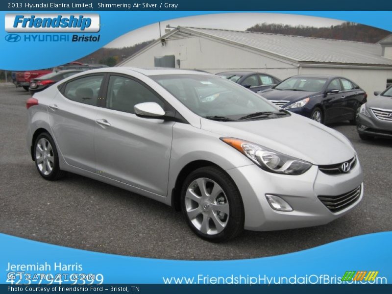 Shimmering Air Silver / Gray 2013 Hyundai Elantra Limited