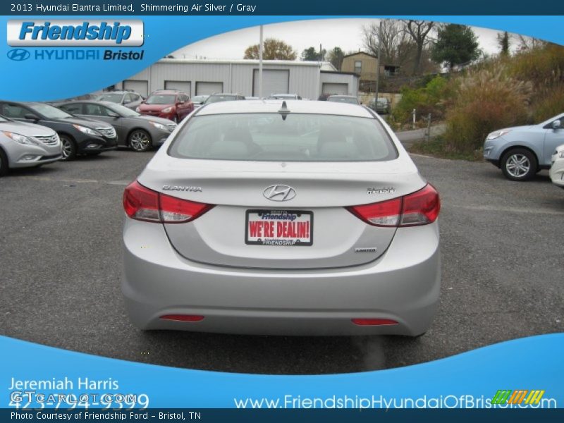 Shimmering Air Silver / Gray 2013 Hyundai Elantra Limited