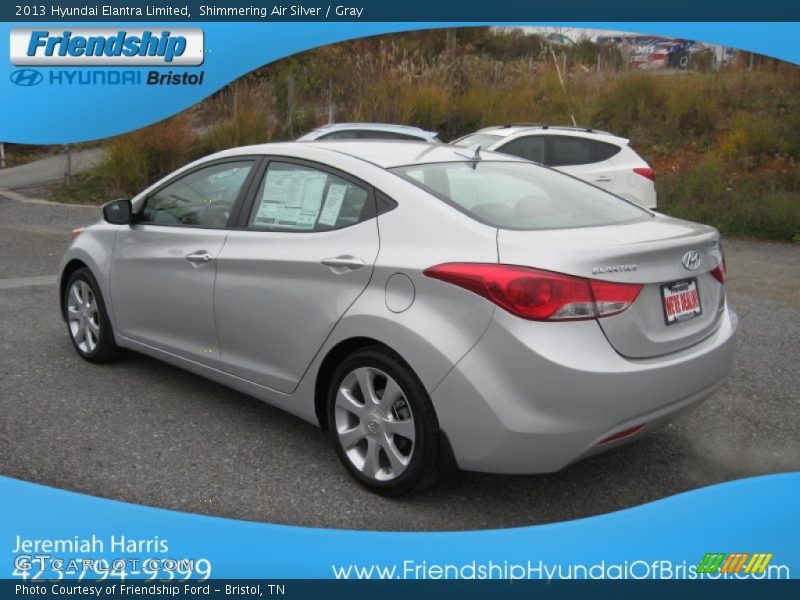 Shimmering Air Silver / Gray 2013 Hyundai Elantra Limited