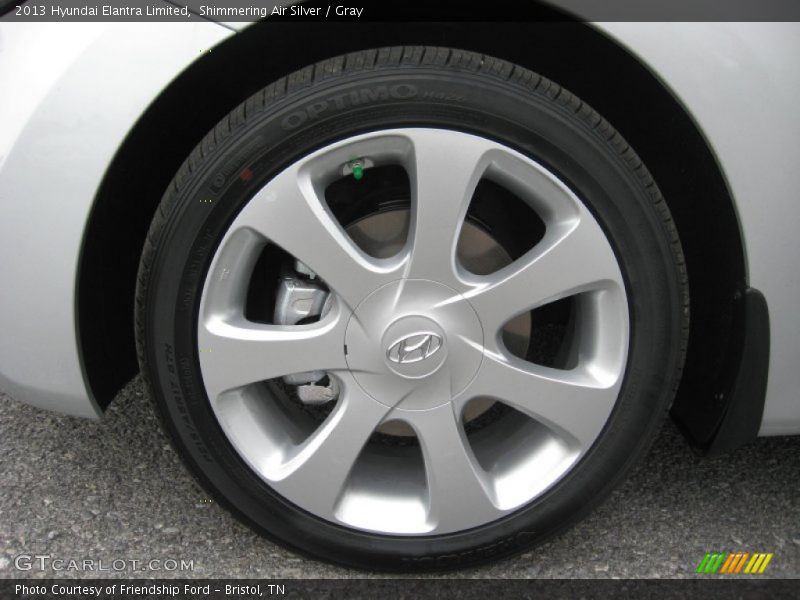 Shimmering Air Silver / Gray 2013 Hyundai Elantra Limited