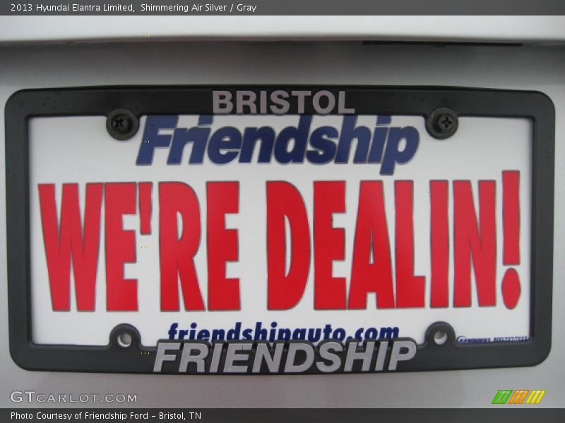 Shimmering Air Silver / Gray 2013 Hyundai Elantra Limited