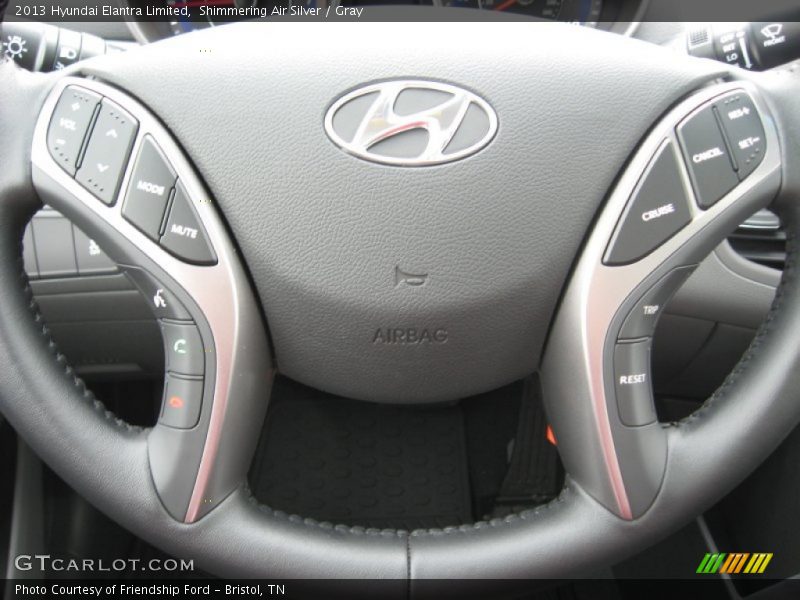 Shimmering Air Silver / Gray 2013 Hyundai Elantra Limited
