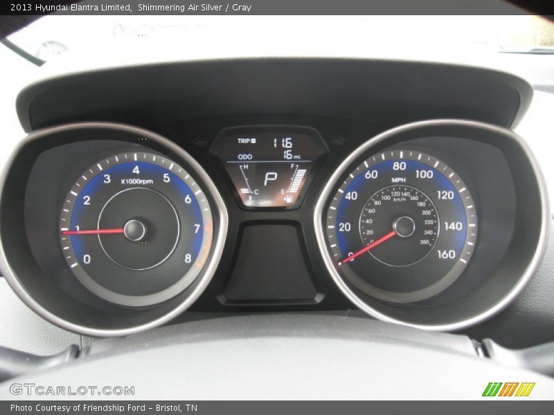 Shimmering Air Silver / Gray 2013 Hyundai Elantra Limited
