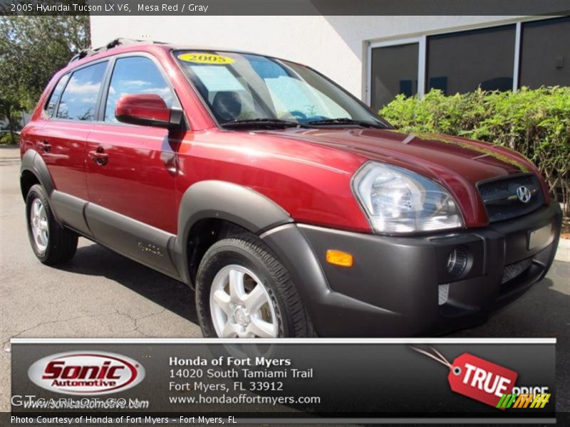 Mesa Red / Gray 2005 Hyundai Tucson LX V6