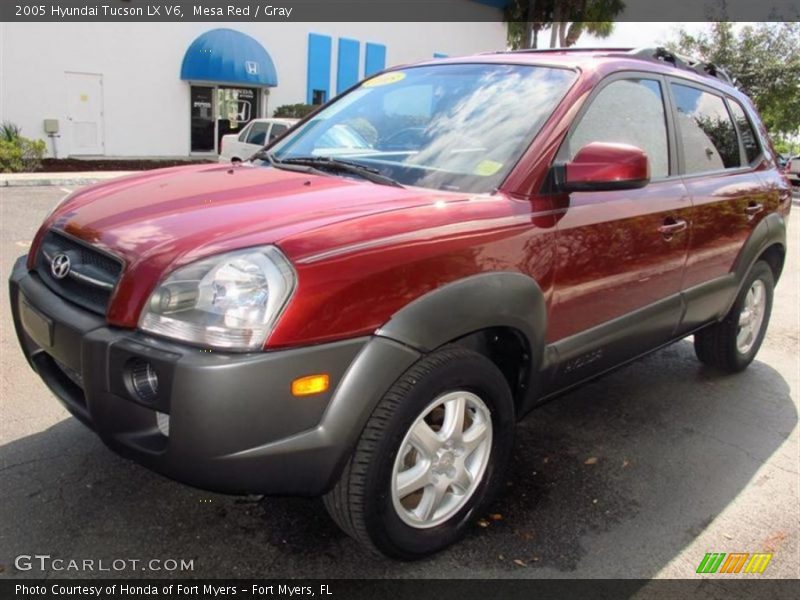 Mesa Red / Gray 2005 Hyundai Tucson LX V6