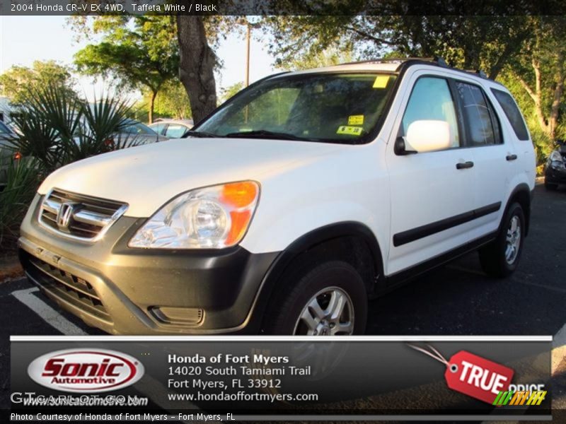 Taffeta White / Black 2004 Honda CR-V EX 4WD