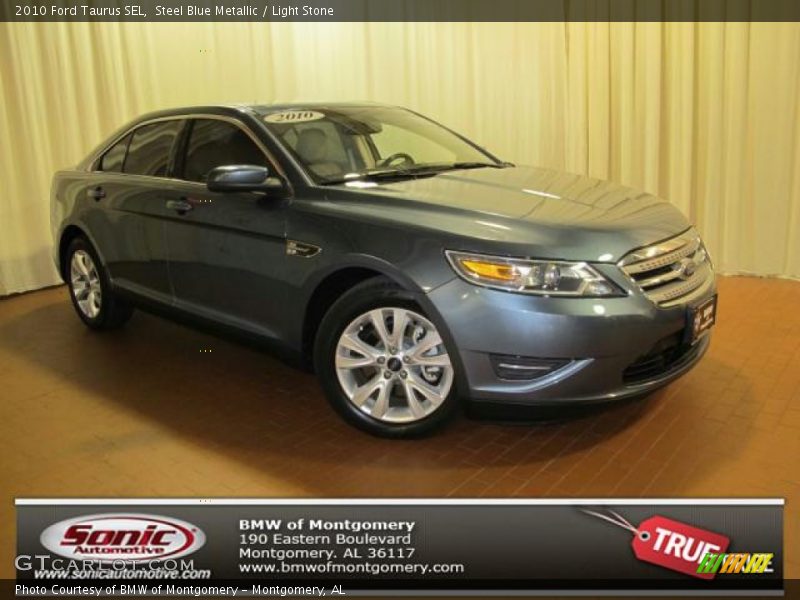 Steel Blue Metallic / Light Stone 2010 Ford Taurus SEL