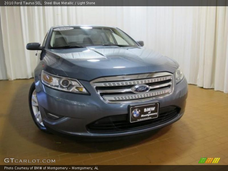 Steel Blue Metallic / Light Stone 2010 Ford Taurus SEL