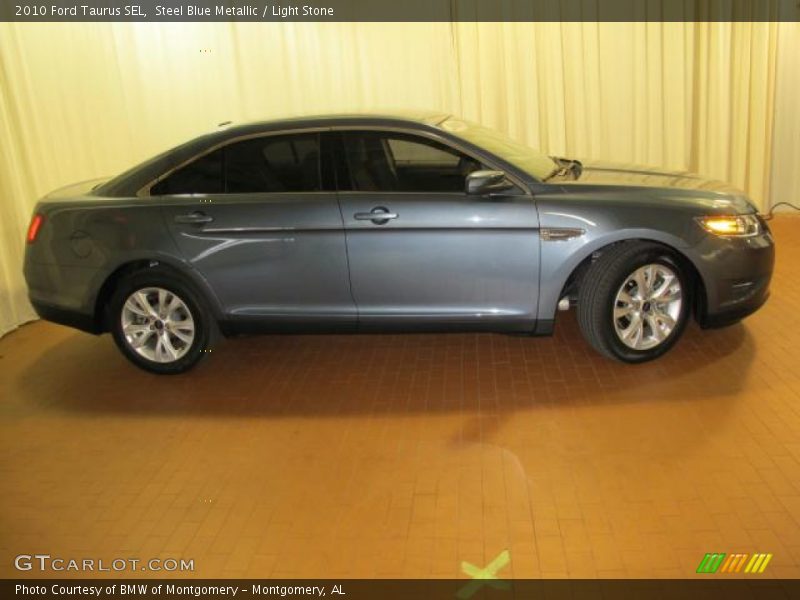 Steel Blue Metallic / Light Stone 2010 Ford Taurus SEL